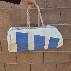 Sea Bags Maine Recycled Sail Duffel Tote Bag Weatherproof Rope Handle